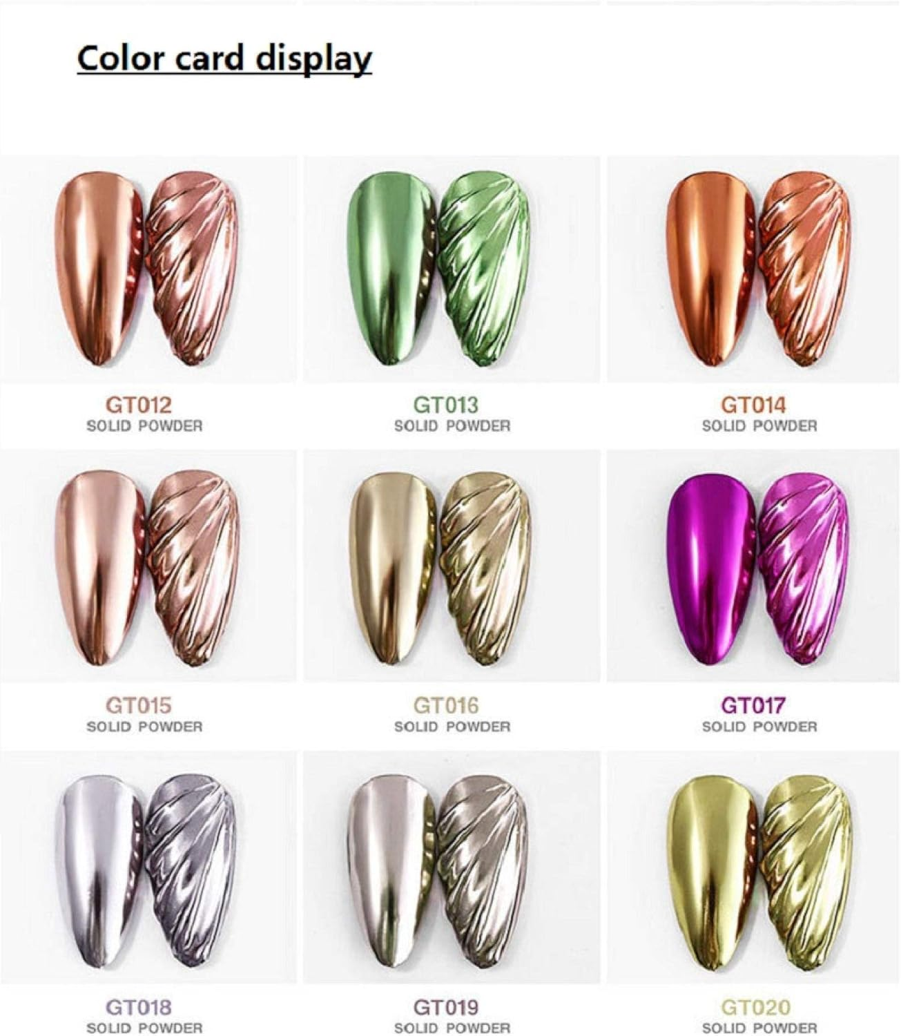 Nail Solid Magic Mirror Powder Cosmetics Grade Solid Mirror Flour Titanium Powder Let You Have of Nail Burst 18 Colors Set. image number 1