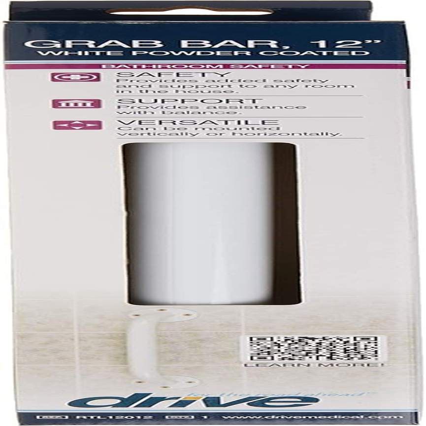 Drive Medical White Powder Coated Grab Bar, White, 12" image number 6