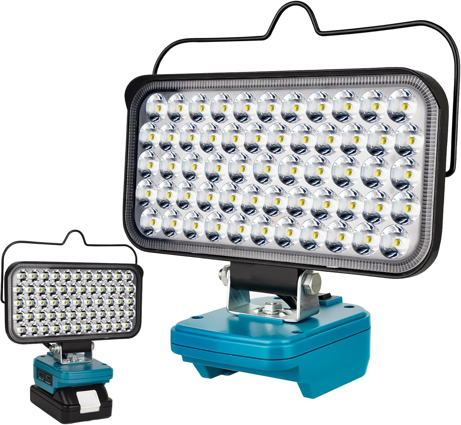 Cordless LED Work Light for Makita 18V Battery, Portable Flood Lights 174W Spotlight Compact Lighting 10800LM with Type C & USB Fast Charging for Camping, Hiking, Fishing,Power Failure,Workshop image number 2