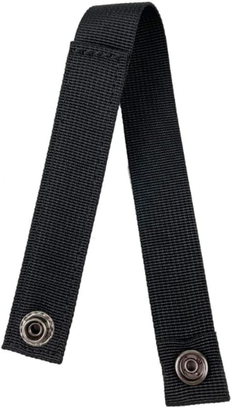 GYWHOOFT 4 Pack Tactical Webbing Straps,Reusable Webbing Straps, Attachment Snap Strap, Nylon Thumb Snap Straps Adapter Straps for Backpack, Panel Connectors Suitable for Men Women(Black) image number 2