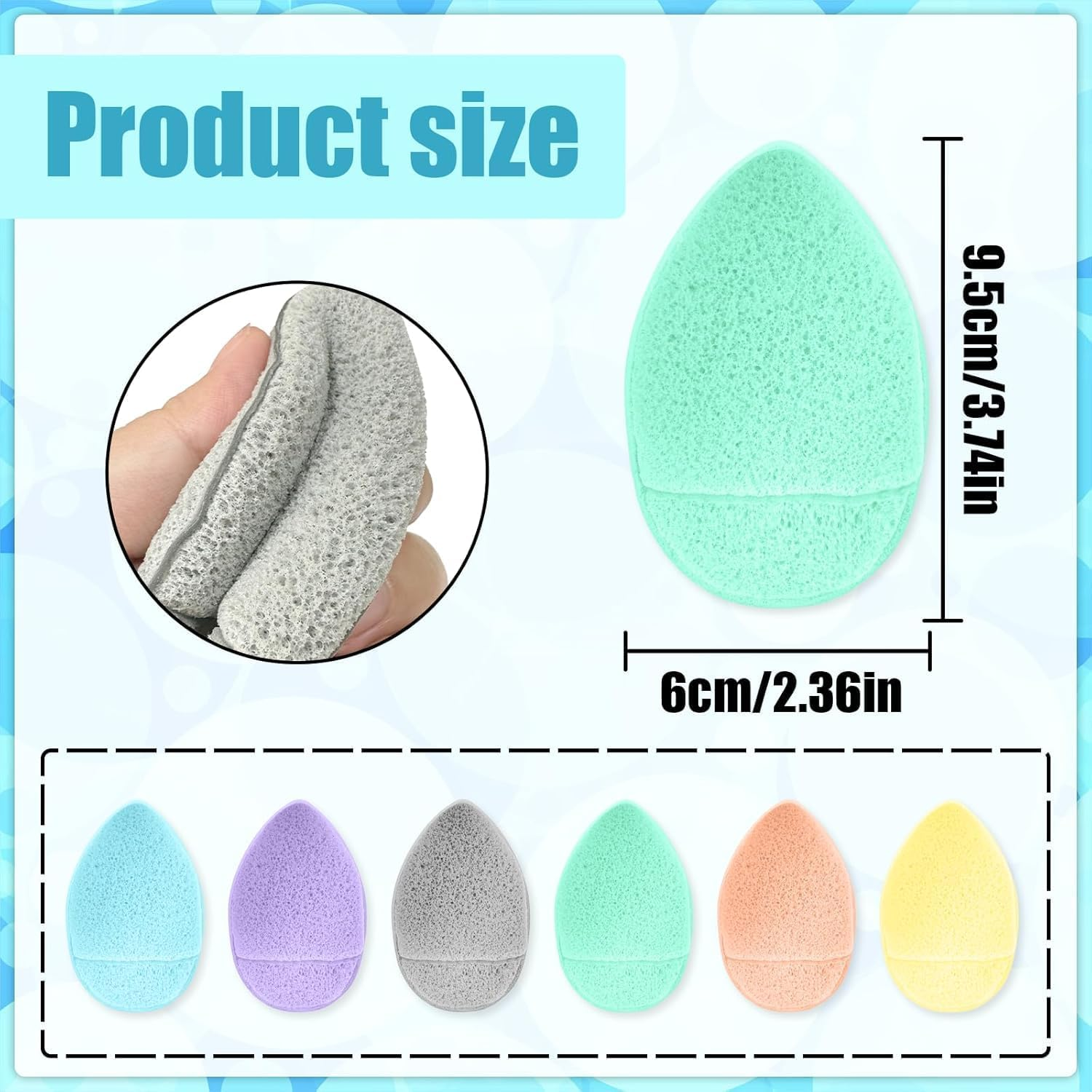 Fokmuaex 8 PCS Konjac Bathing Sponges &ndash; Facial Sponge for Deep Pore Cleansing, Blackheads & Dead Skin Remover, Daily Face Cleansing Tool (Individually Packaged) image number 5