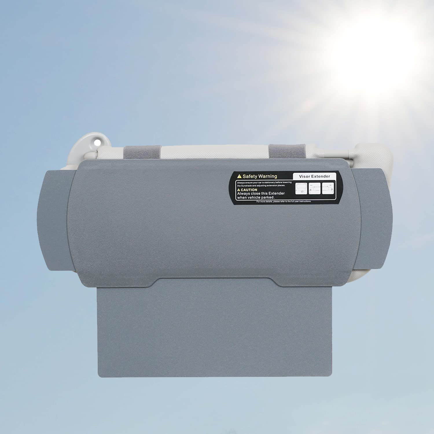 Car Visor Sunshade Extender, Window Shade, Anti-Glare Sun Blocker for Driver or Front Seat Passenger,1 Piece (Gray)