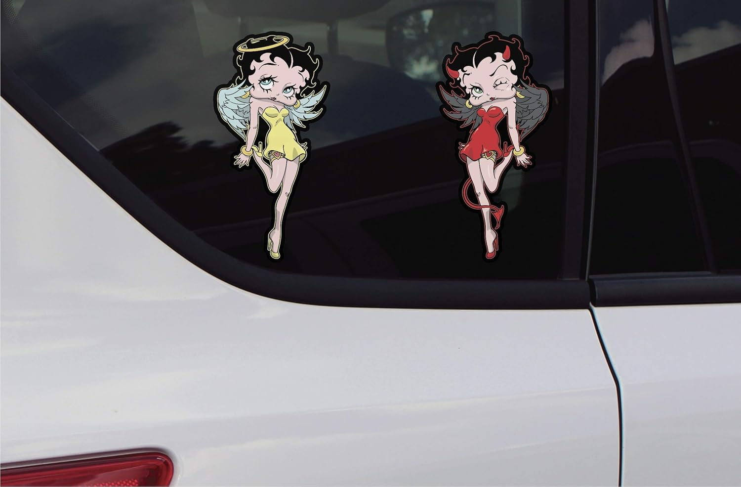 Chroma Graphics 025057 Betty Boop Devil/Angel Stick Onz Decal, 1 Pack, Red/Yellow, 6X8 image number 2