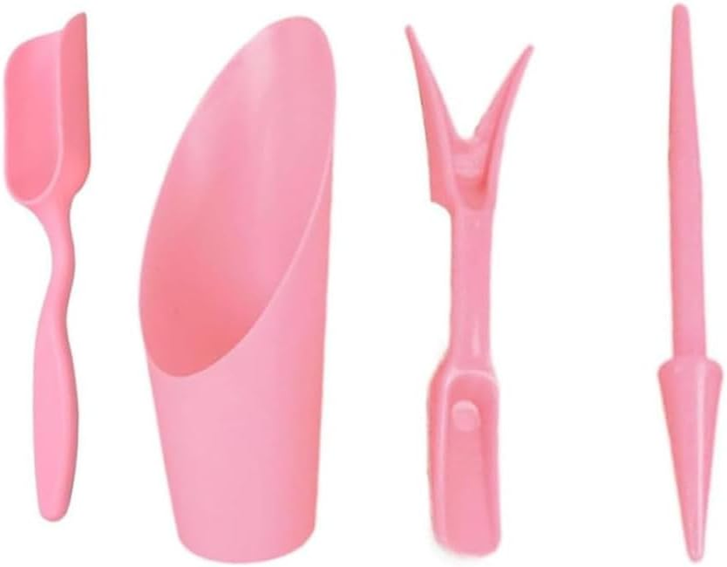 Garden Succulent Soil Scoop Set, 4Pcs Plastic Transplanting Shovel Scoop for Plant Care,Plastic Mini Garden Plant Care Shovel Hand Tools,Transplanting Succulent Cultivation Digging Scoops image number 1