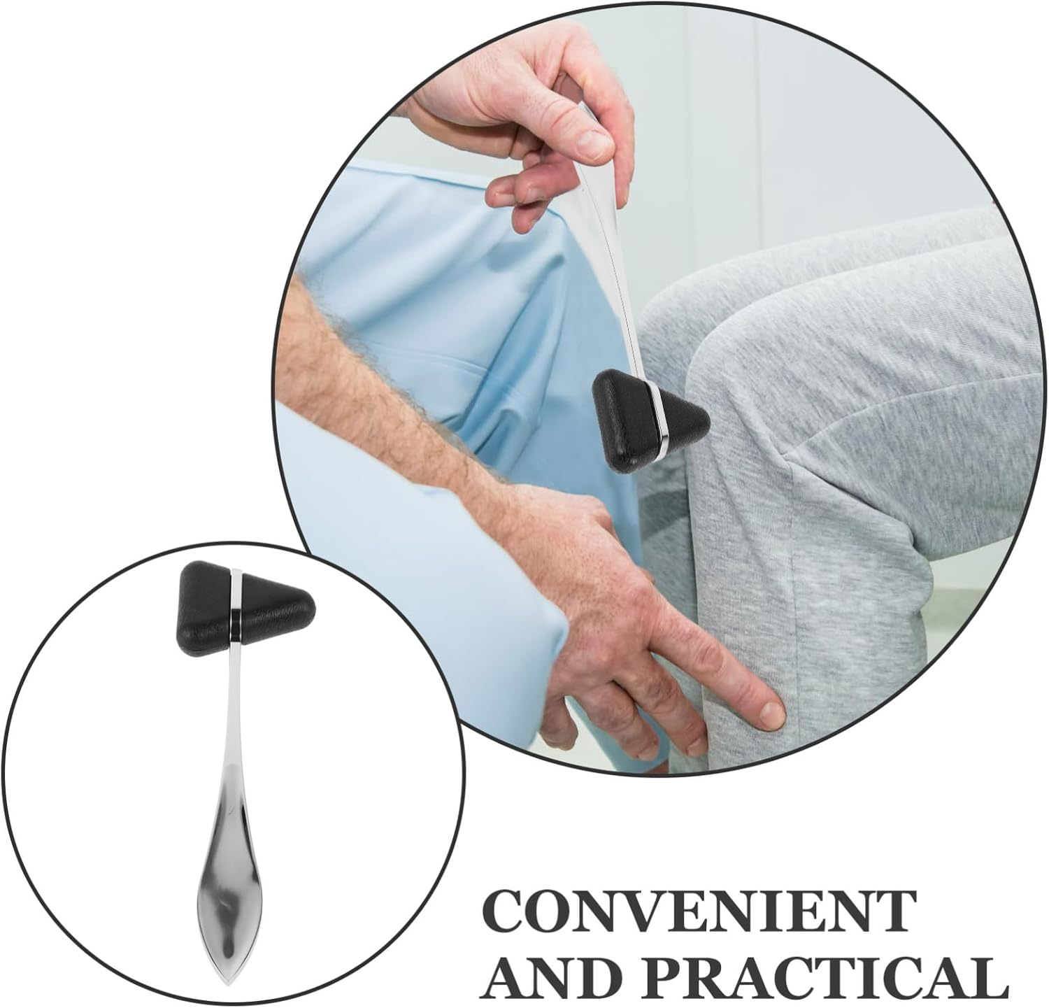 Gatuida Reflex Hammers, Reflex Hammers Medical Testing Neurological Clinic Percussion Knee Stainless Steel Testing Tool image number 1