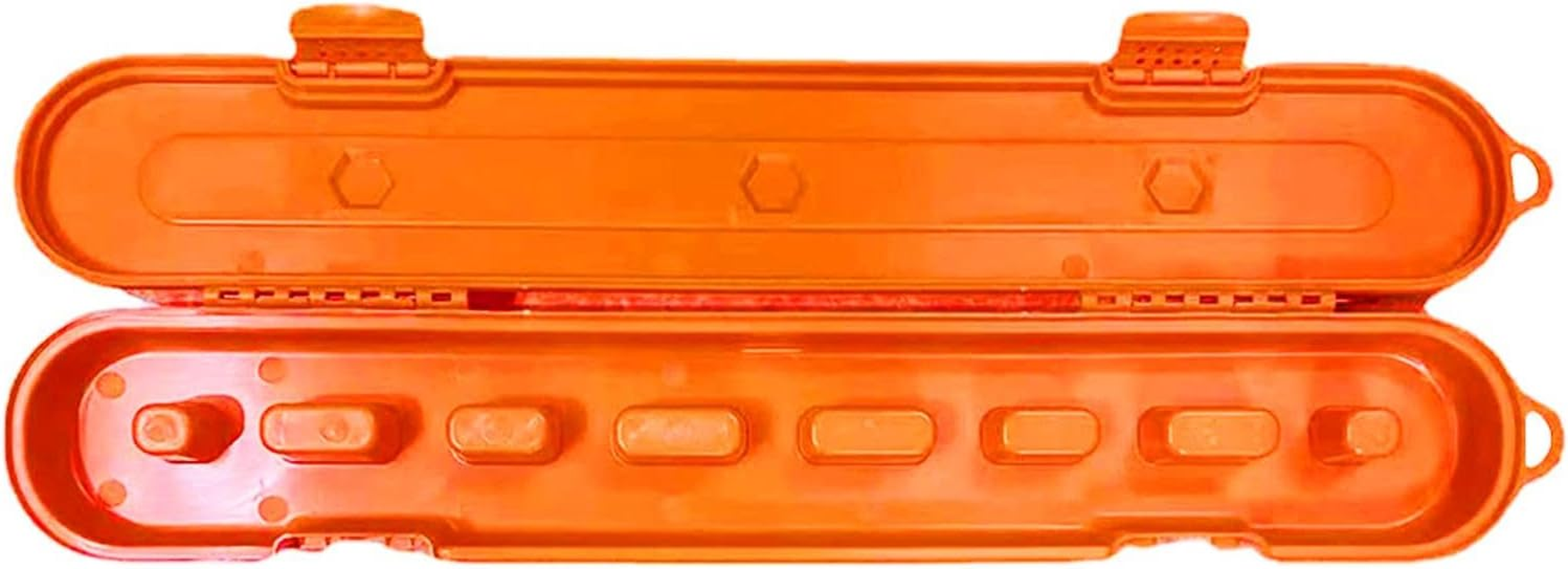Locker for 6-20Inch Portable Plastic Home Chainsaw Chain Storage Case Waterproof(Orange) image number 1
