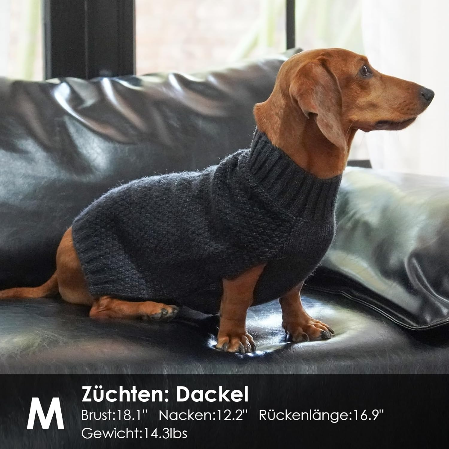 Katzinst Dog Jumper, Knitwear, Dog Clothes, Warm Dog Clothes for Medium and Large Dogs, Jumper Pet Coat for Cold Winter, Warm Winter Clothing for Labrador - (M-4XL) image number 4