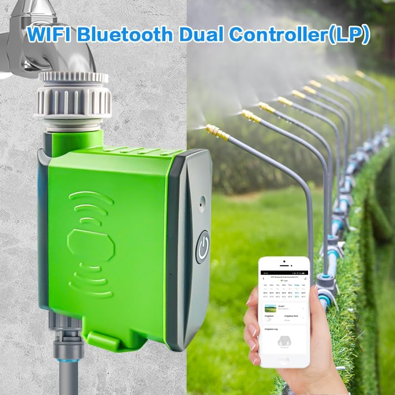 Automatic Watering Timer for Garden, Balcony, Greenhouse and Outdoor Plants with Weekly and Daily Programmes (Large LCD) image number 1