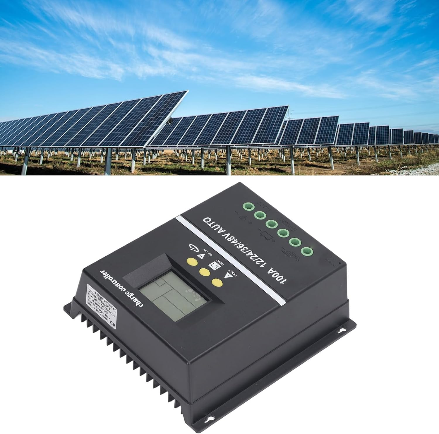 MPPT 100A Solar Charge Controller Advanced MPPT Technology Multifunctional Design Multiple Battery Charging Options Safety Voltage for Solar Power Systems image number 6