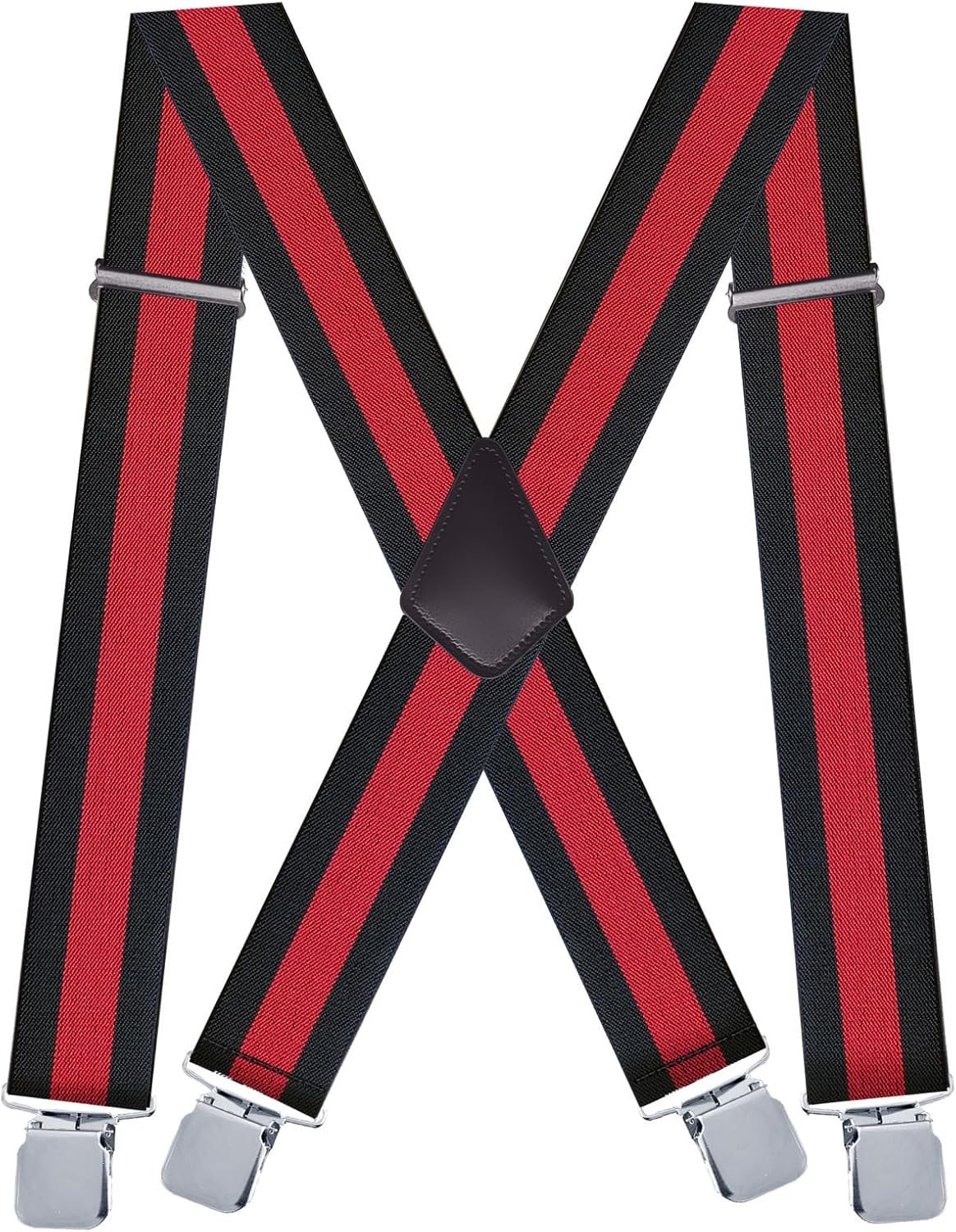 Suspenders for Men Duty,5Cm Wide Adjustable Elastic X Back Suspender image number 2