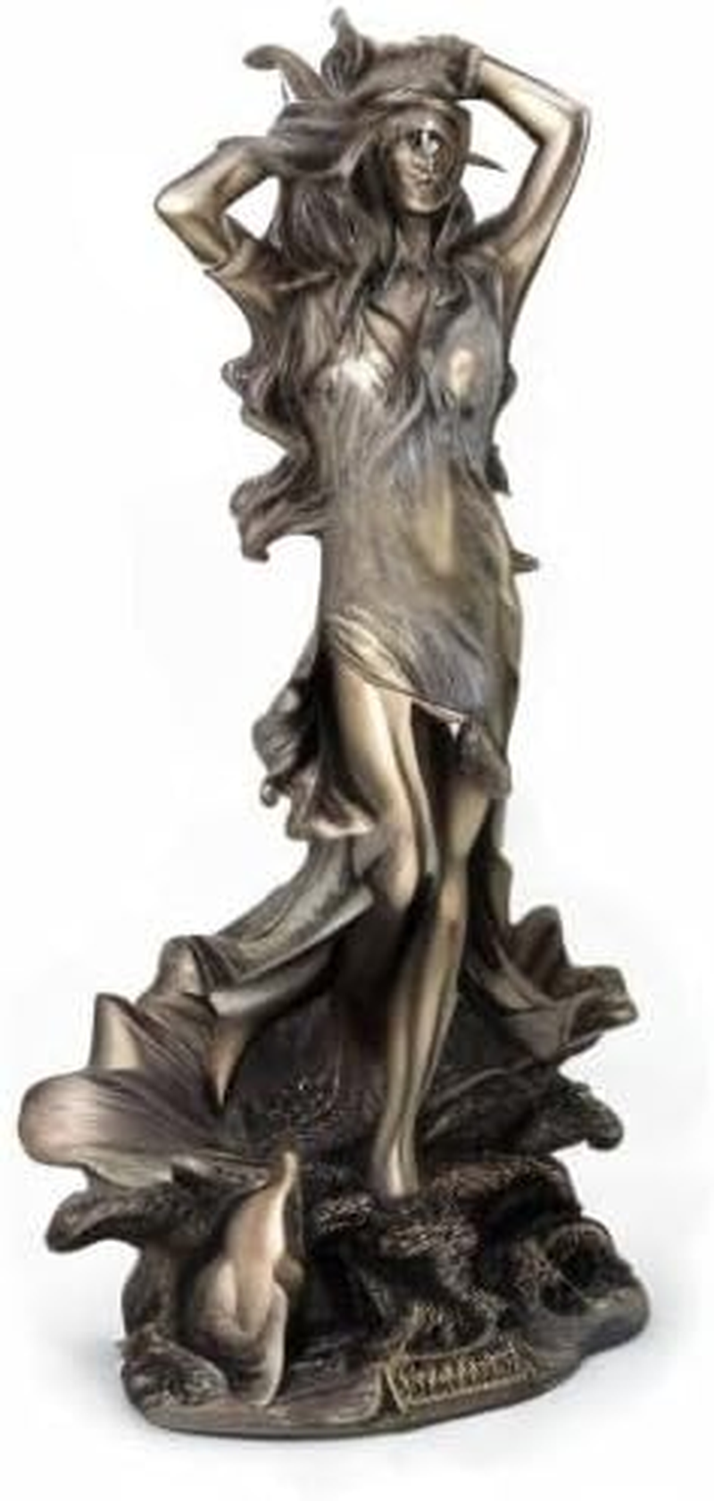 Veronese Design 11.5 Inch Aphrodite Rising from the Sea Greek Roman Goddess Antique Bronze Finish Statue image number 1