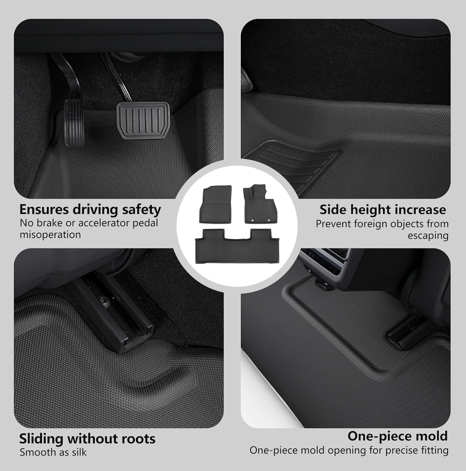 BYD Sealion 7 XPE 3D Mats 2025 BYD Sealion 7 All Weather Floor Mats (3Pcs) image number 4