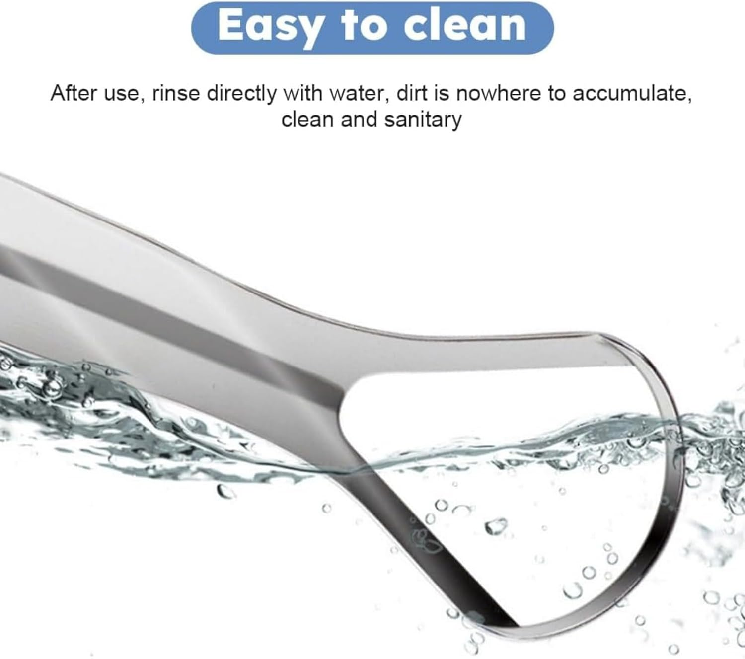 RODISHOMM Stainless Steel Tongue Scraper & Cleaner for Adults &ndash;2 Pack Metal Tongue Brush, Reduces Bad Breath & Freshens Breath with Storage Box image number 2