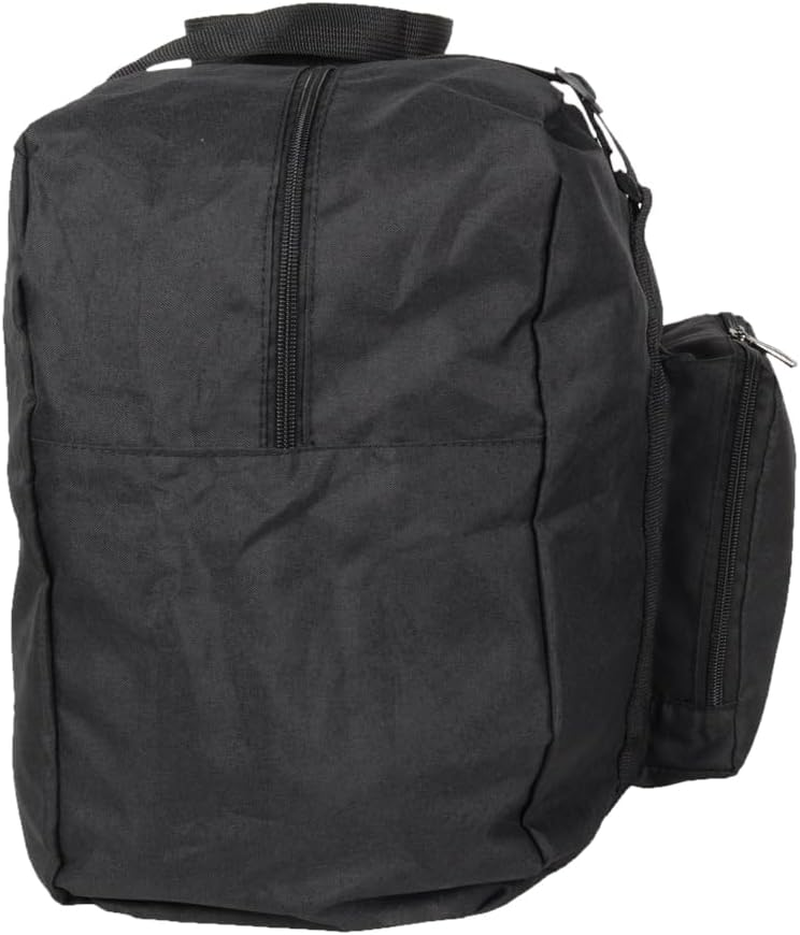 100% PL Enzo Castellano SSC NAPOLI 121854 Black Travel Bag with Logo Print, Black, Duffel Bag