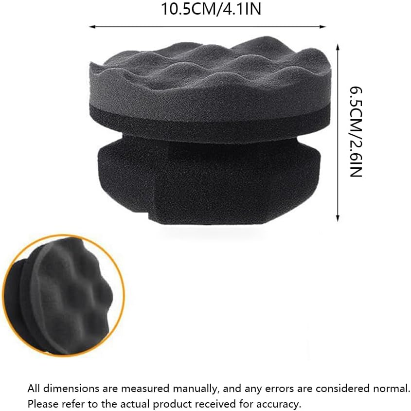 2 Pcs Large Tire Dressing Applicator Pad,Tire Shine Applicator Dressing Pad,Durable and Reusable Hex-Grip Tire Detailing Tool for Applying Tire Shine image number 3