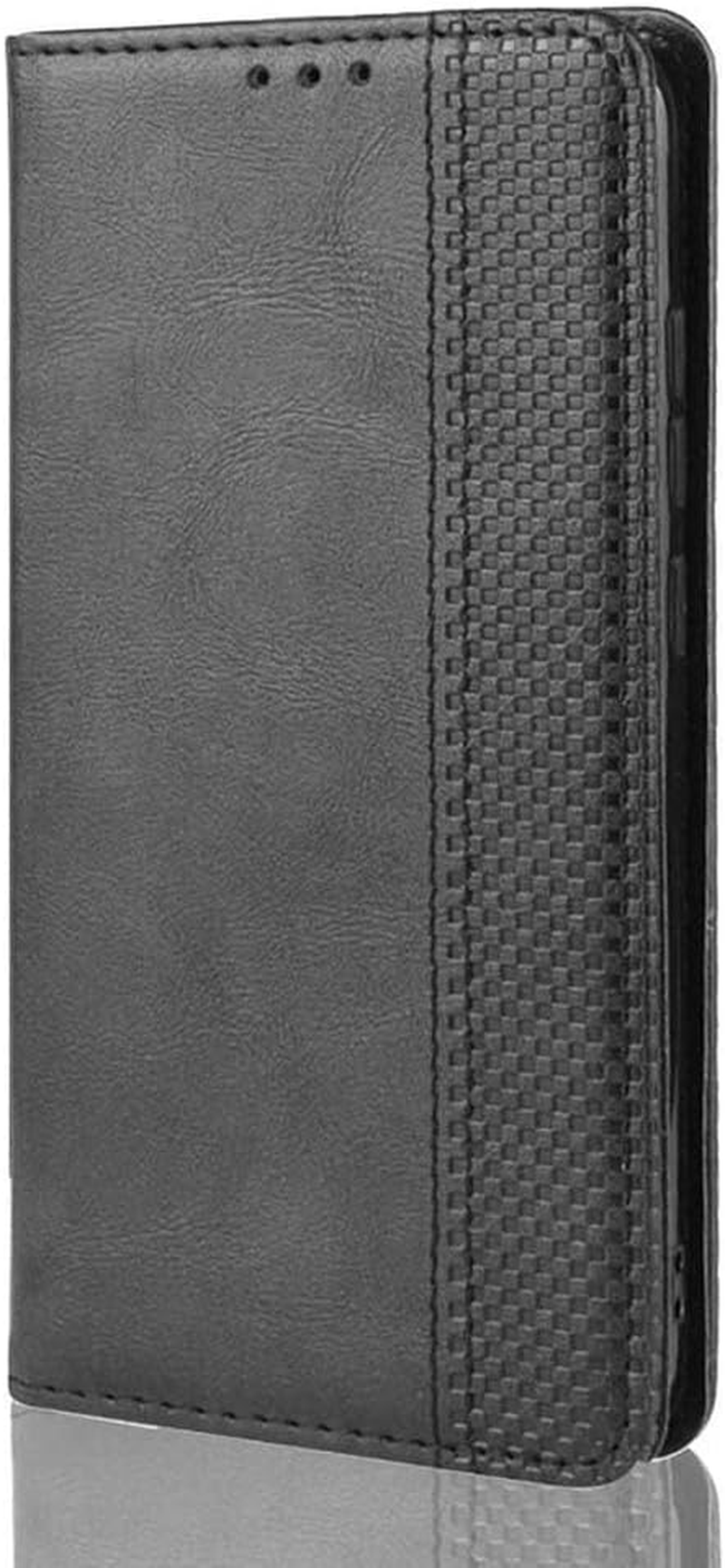 SEAHAI Leather Folio Case for Motorola Edge 60 Fusion/Edge 60 5G, Premium PU Wallet Cover with Credit Card Pocket/Cash Slots/Support Kickstand, Flip Magnetic Automatic Adsorption Shell - Blue