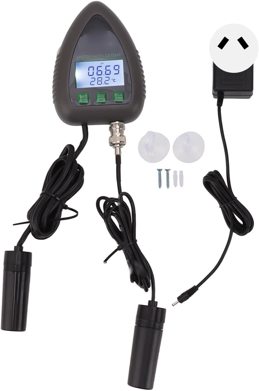 9951W Water Quality Meter 5 in 1 Multi Wifi Continuous PH TDS Salt SG Temp Online Water Quality Tester for Tuya APP (AU Plug) image number 2