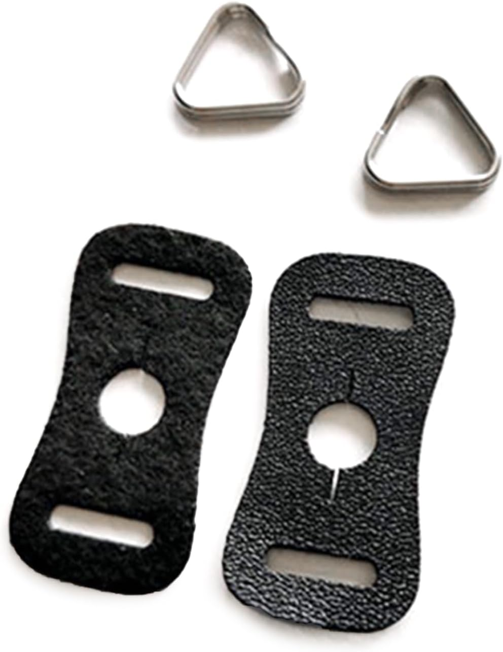 Dohocall 1 Pair Stainless Steel Camera Strap Triangle Split Adapter Leather Protector