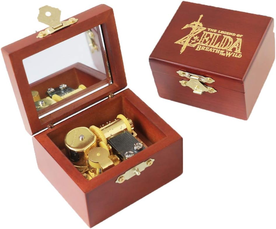 Music Box Carved Wood Musical Box Wind up Gold Mechanism Musical Gift for Christmas,Birthday,Valentine'S Day image number 2