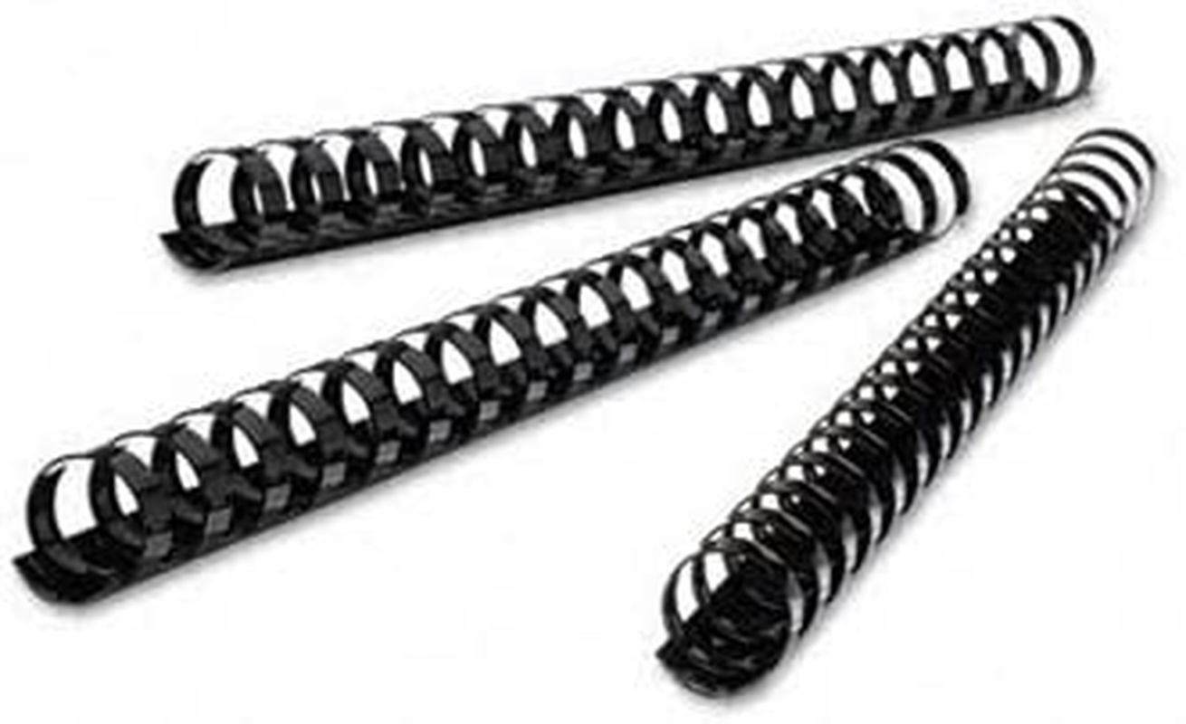 25Mm Plastic Binding Combs - Black, 20 or 21 Ring, Pack of 50 image number 3