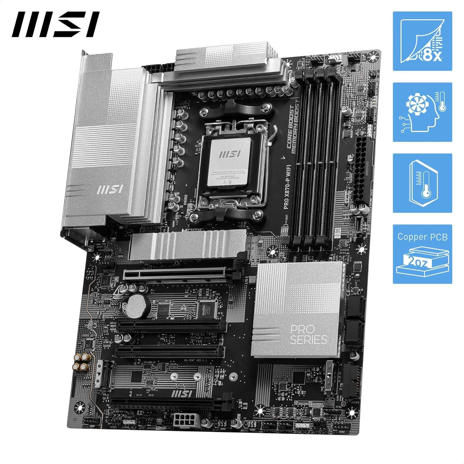 MSI AM5 ATX PRO X870-P WIFI DDR5 Motherboard image number 1