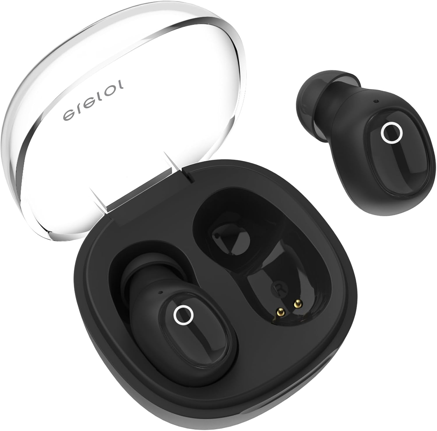 Mini Wireless Earbuds for Small Ears, Women Men, Bluetooth Earbuds for Small Ear Canals, Wireless Bluetooth Headphones for Iphone, Android Earbuds (Black)