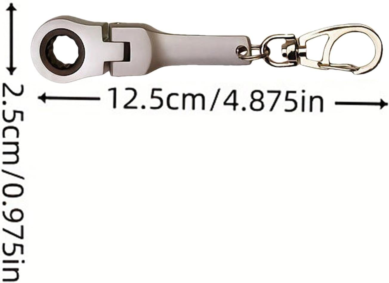 Ratchet Wrench Key Ring | Portable Key Ring with Engraving Wrench Flex | Wrench Key Ring Socket Wrench Mechanic Workshop Accessory