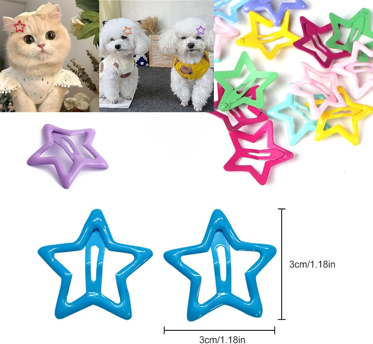 25 Pcs Metal Star Snap Hair Clips Red Cute Small Barrettes Non-Slip Hollow Hairpin Lovely Headpieces Barrettes Hair Accessories for Women Girls image number 5