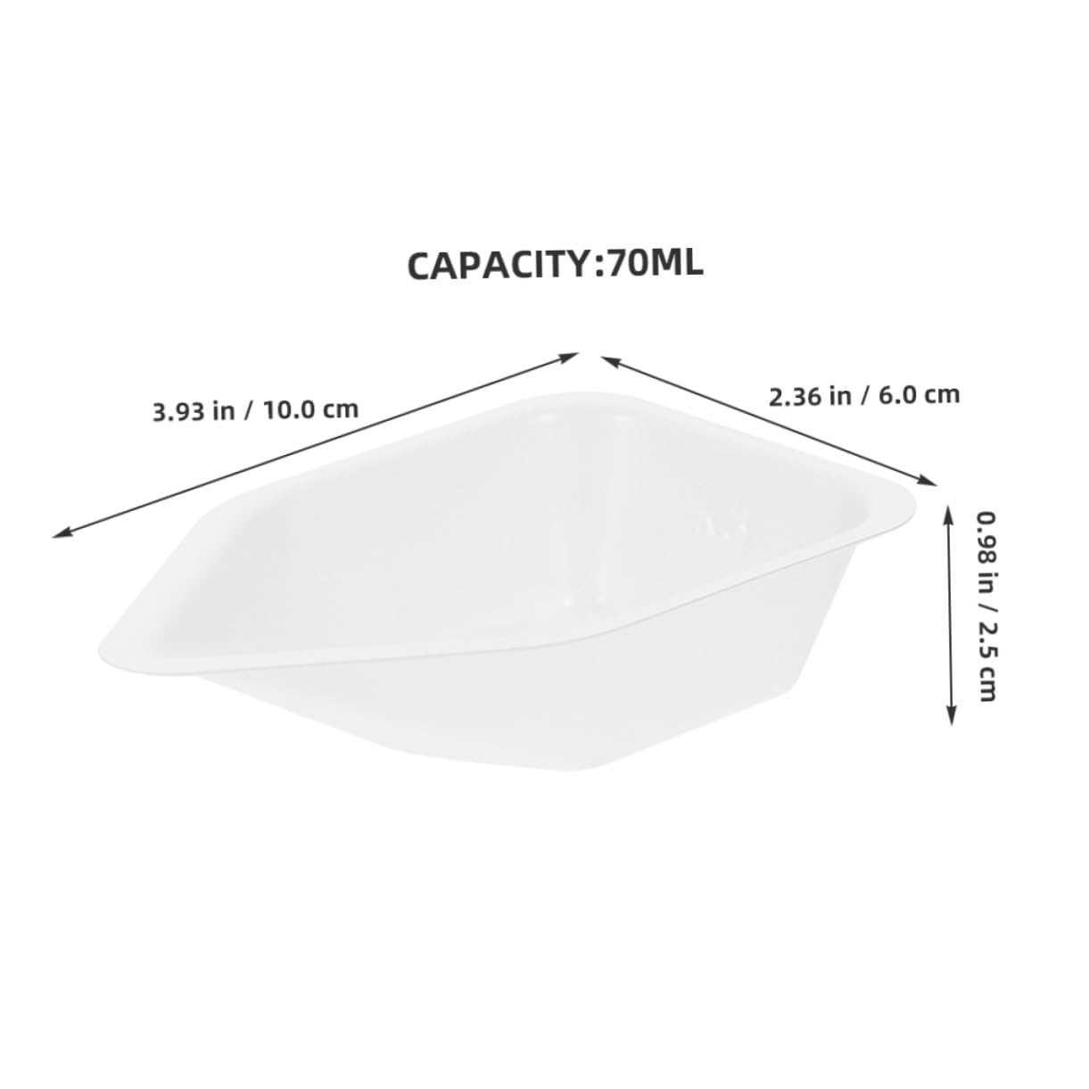 SOLUSTRE 10Pcs Plastic Weighing Dish Weighing Trays Food Scale Laboratory Weigh Boat Small Plastic Tray for Powder Epoxy Crafts