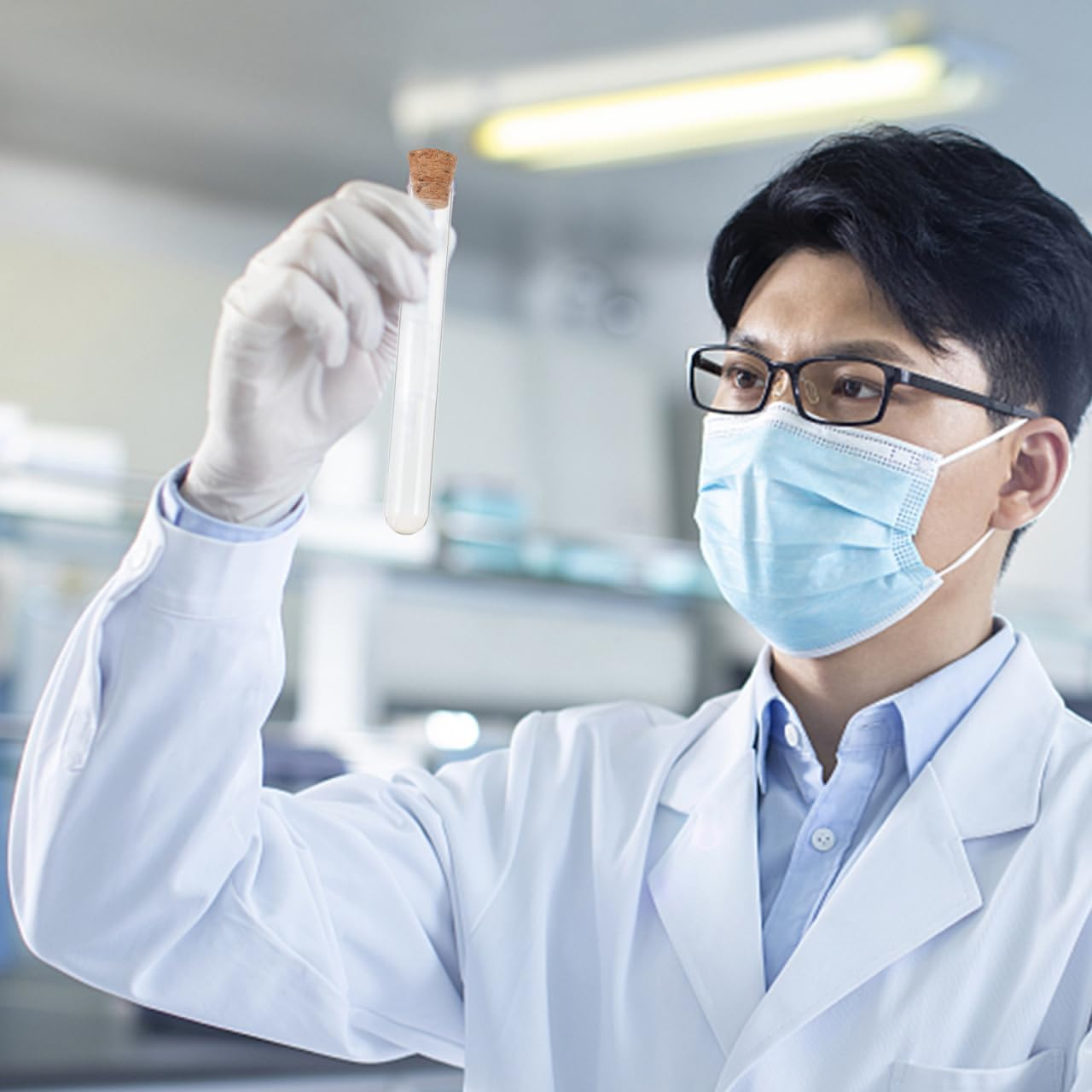 10 Pack Glass Test Tubes with Cork Stoppers and Brush, Mini Glass Bottles Jars for Scientific Experiments, Liquid Storage, Candy, Spices, Beads, Mother'S Day Home Decor 20X150Mm image number 5