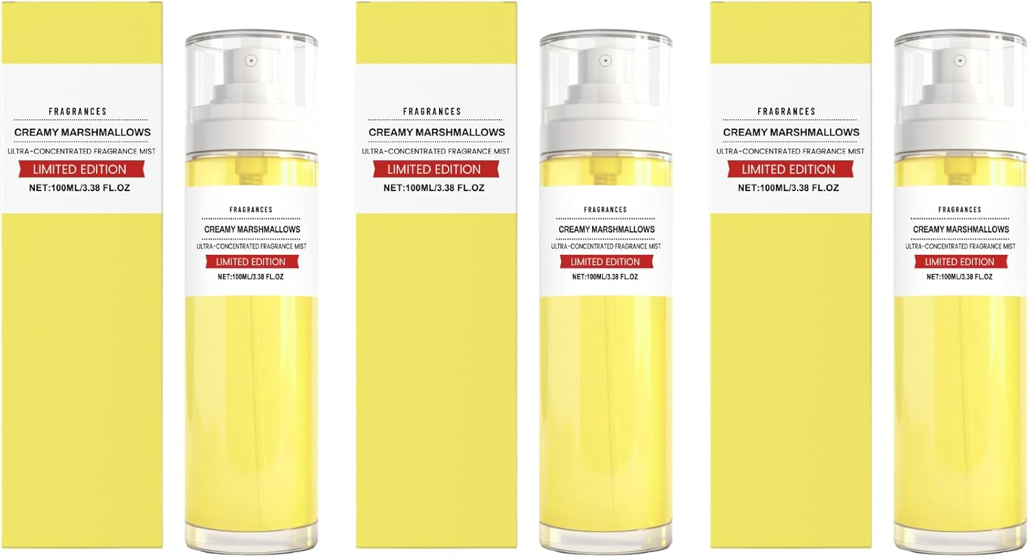 Cotton Marshmallow Scented Body Mist &ndash; Sweet & Soft Fragrance Spray for Long-Lasting Freshness (2Pcs)