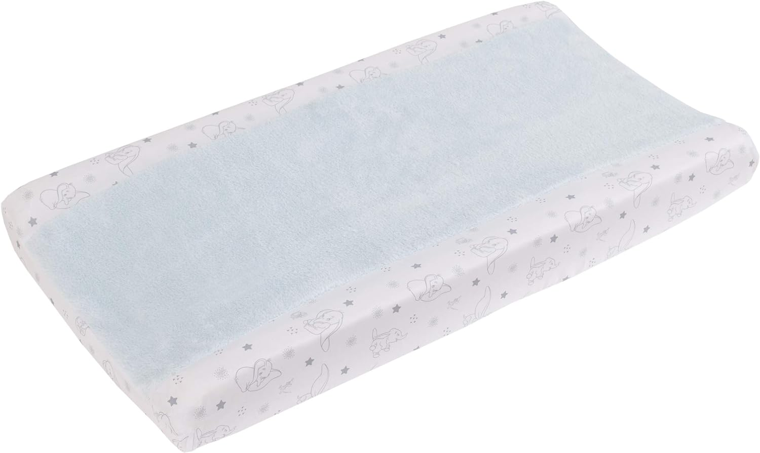 Disney Winnie the Pooh Classic Pooh 100% Cotton Quilted Changing Pad Cover, Ivory/Butter/Aqua/Orange 1 Count (Pack of 1)