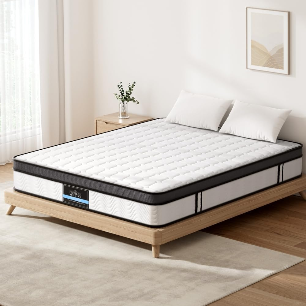 Giselle Mattress Spring Cool Gel Foam Euro Top Bed Medium Firm 25Cm King Single image number 3