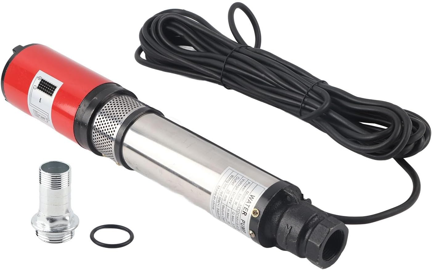 High Solar DC Deepwell Pump Large High Lift Battery Solar Brass Motor Floating Impeller S455 DC48V Lift Well image number 1