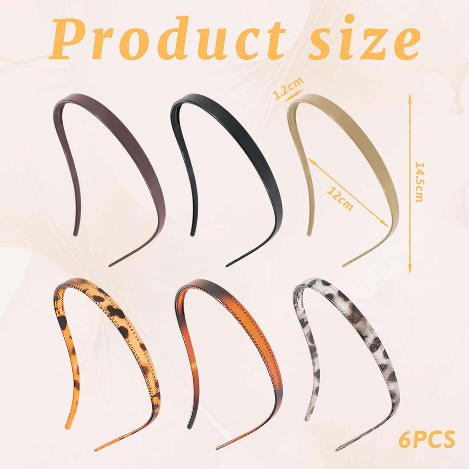 Xanthelle Headbands for Women, 6 Pieces Elegant Hairband for Back of Head, Women'S Hair Hoop, Sunglasses Headband image number 2