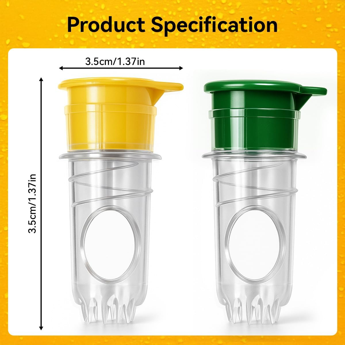 Proxima Direct Lemon Squeezer, 2 Pack Lemon Juicer Press, Portable Orange Squeezer Screw Top Lemon Press with Built-In Filter Hand Citrus Juicer image number 3