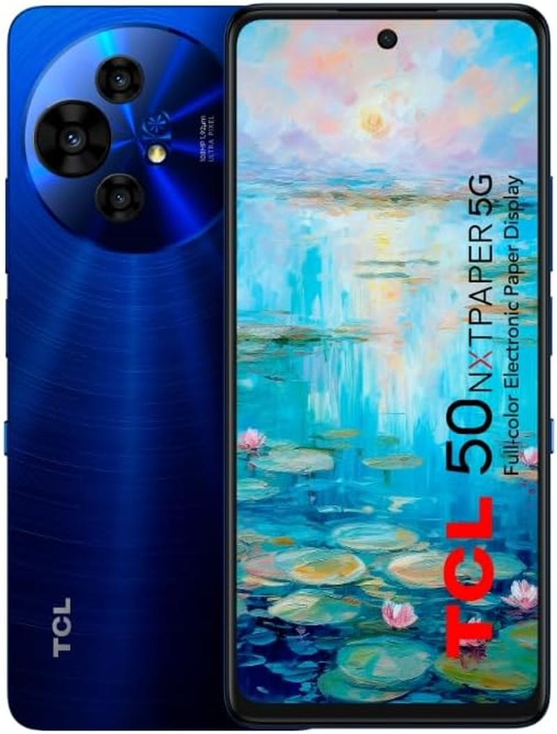 TCL 50 NXTPAPER 5G Smartphone, 5G, 6.8 Inch, Higher Eye Comfort (FHD+ Display, 16GB (8+8) - 256GB, Expandable Microsd, Dual SIM, 50MP Camera, 5010Mah Battery, Android 14, Midnight Grey