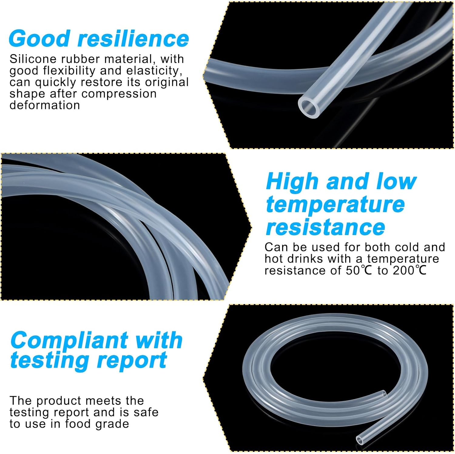 Pangda 3 Pcs Hydraulics Reservoir Hose Replacement Hydration Non Kinking Drink Tube 59 Inches Long Drinking Tubes Bite Bottle Water Bladder Hose for Sports Bladder Backpack System Packs image number 1