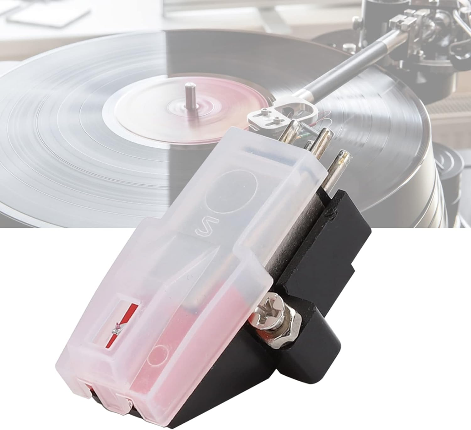 Joyzan Record Player Cartridge, Magnetic Turntable Record Player Needle Universal Viny Moving Magnet Mount Turntables Cartridge High Precision Replacement with Stylus for Vintage LP Phonograph Phono image number 4