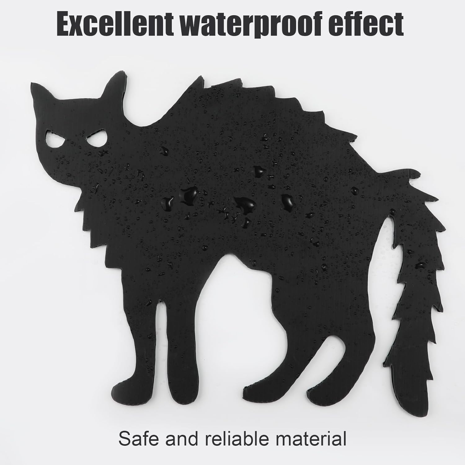 Halloween Outdoor Yard Decorations Signs, 6PCS Reflective Scary Black Cat Halloween Decoration Outdoor, Scary Family Home Front Yard Lawn Sign, Plastic Decoration for Halloween Party image number 6