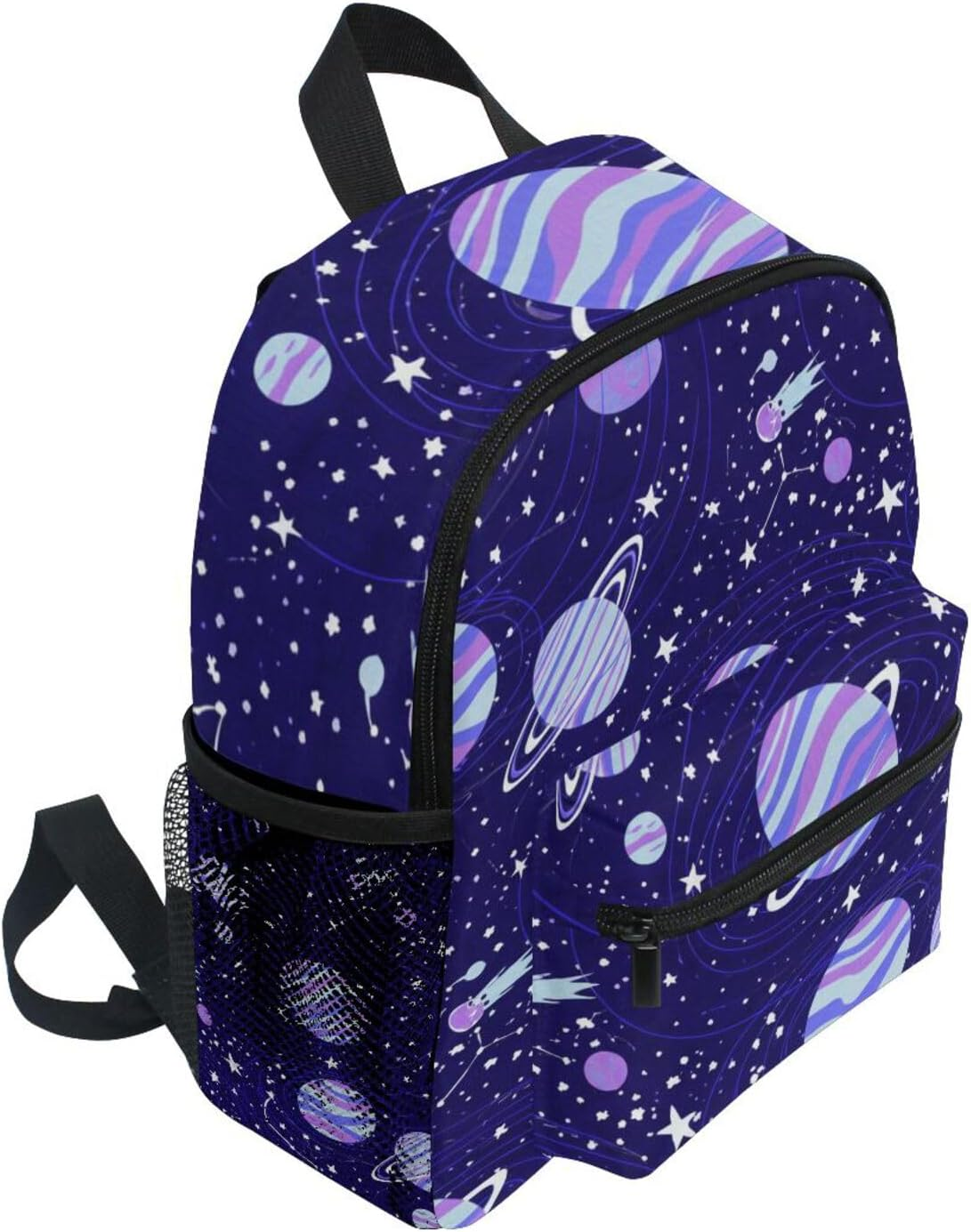 RPLIFE Toddler Backpack for Boys Girls, Cute Planets Stars Purple Little Kid'S Backpacks Mini Kindergarten Backpacks, 3-8 Years image number 3