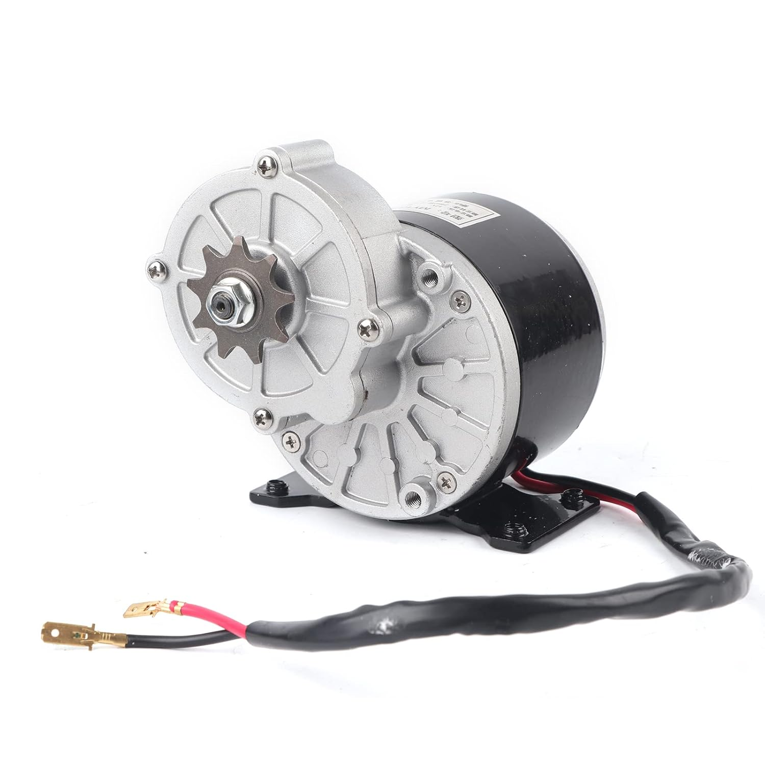 Denash Gear Reduction Electric Motor,12V 250W with 9 Tooth Sprocket Brushed DC Motors Reductor, High Torque Gear Reduction Electric for Ebike and Scooter