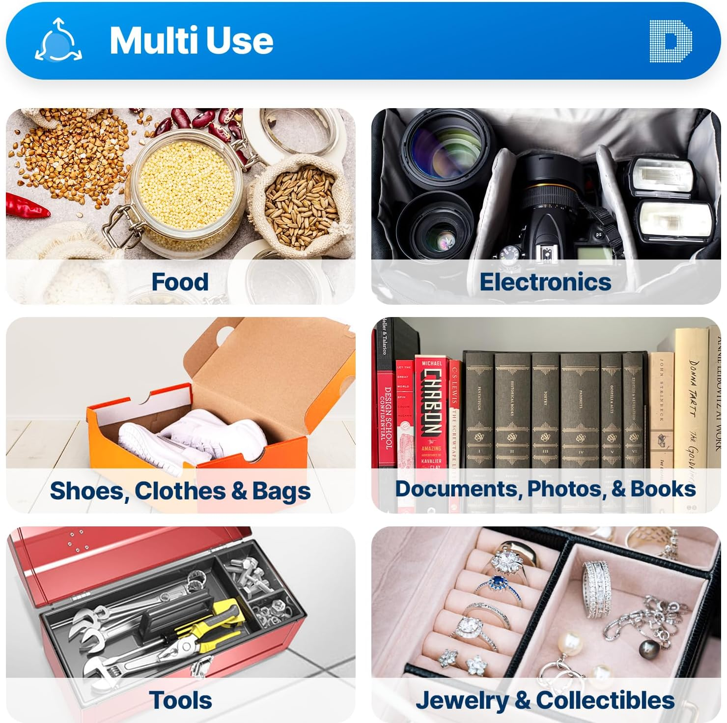 Dry & Dry 20 Gram Pack of 20 Silica Gel Packets Desiccant Dehumidifiers image number 5