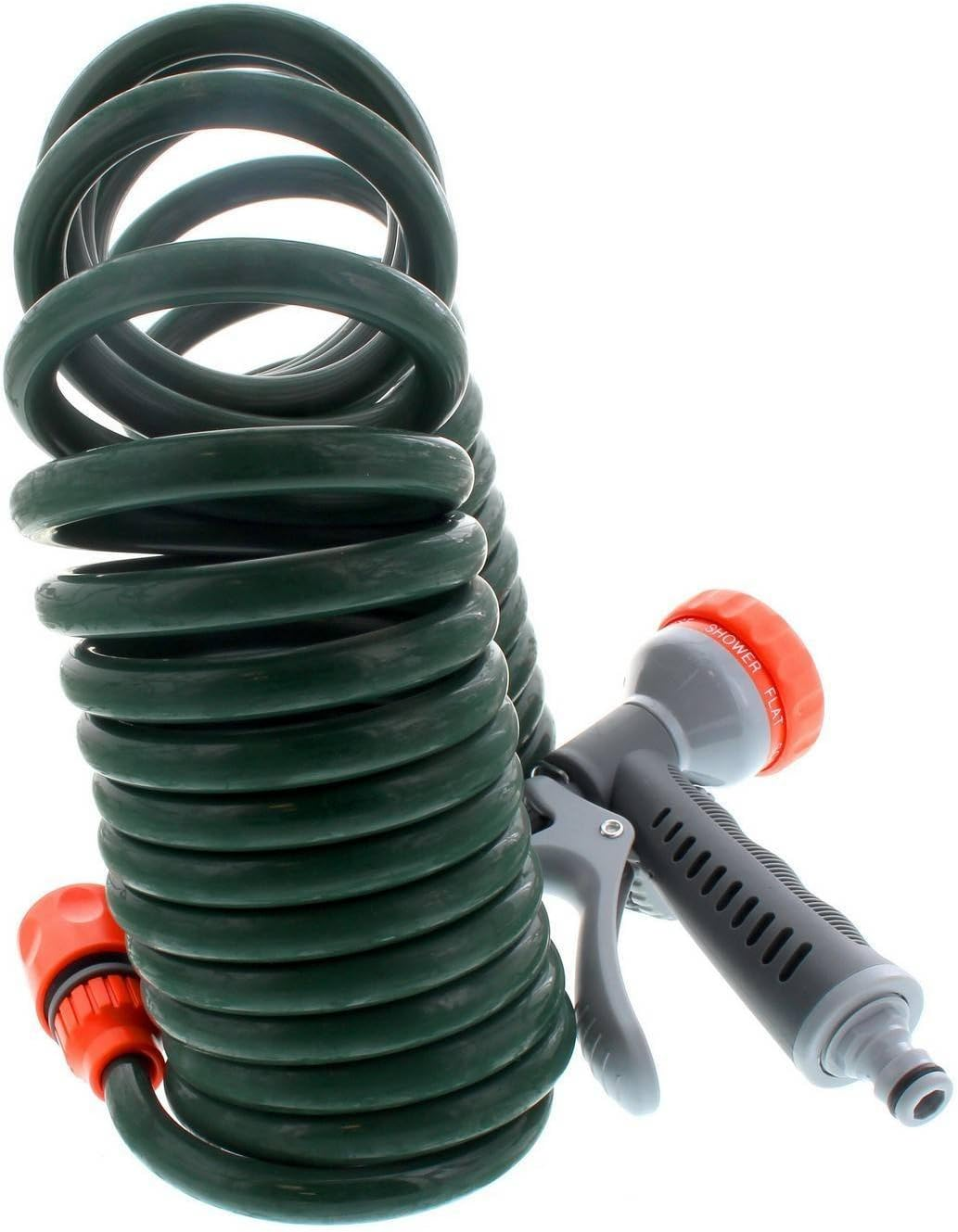 Garden Spiral Hose Coil 7.5M with Hand Spray 7 Pattern Nozzle Pope image number 4
