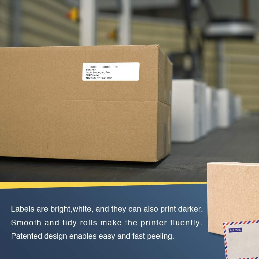 BETCKEY - Compatible Address Labels Replacement for Brother DK-11201 (29Mm X 90Mm), Compatible with Brother QL Label Printers [10 Rolls/4000 Labels] image number 2