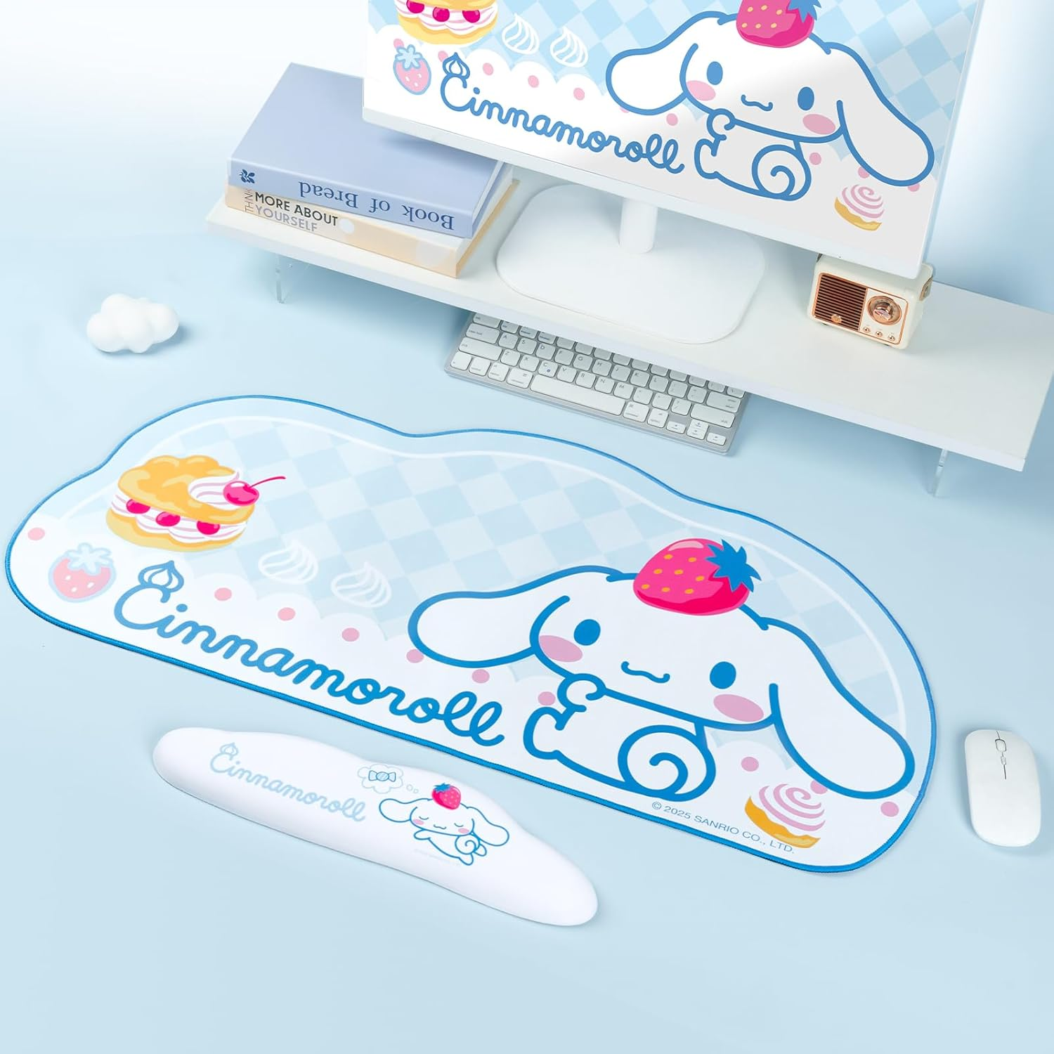 Kuitmor Memory Foam Cloud Wrist Rest, Non-Slip Rubber Base Keyboard Wrist Rest for Gaming, Home Office Work Wrist Support- DEG image number 5