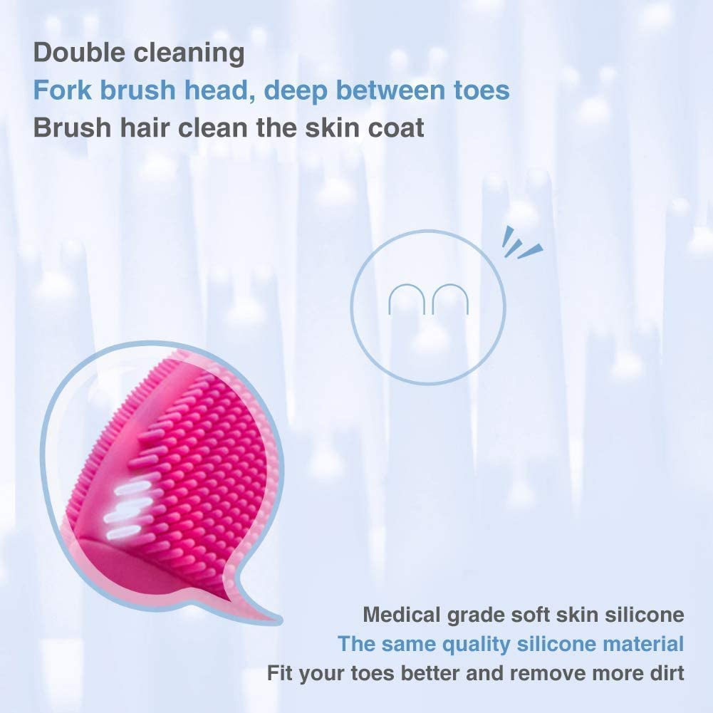 Dog Paw Cleaner, Dog Paw Washer, Paw Buddy Muddy Paw Cleaner, 360 &deg; Rotation Pet Foot Cleaner Silicone Brush Cup for Small Medium Large Breed Dogs/Cats (Blue M) - Blue image number 4