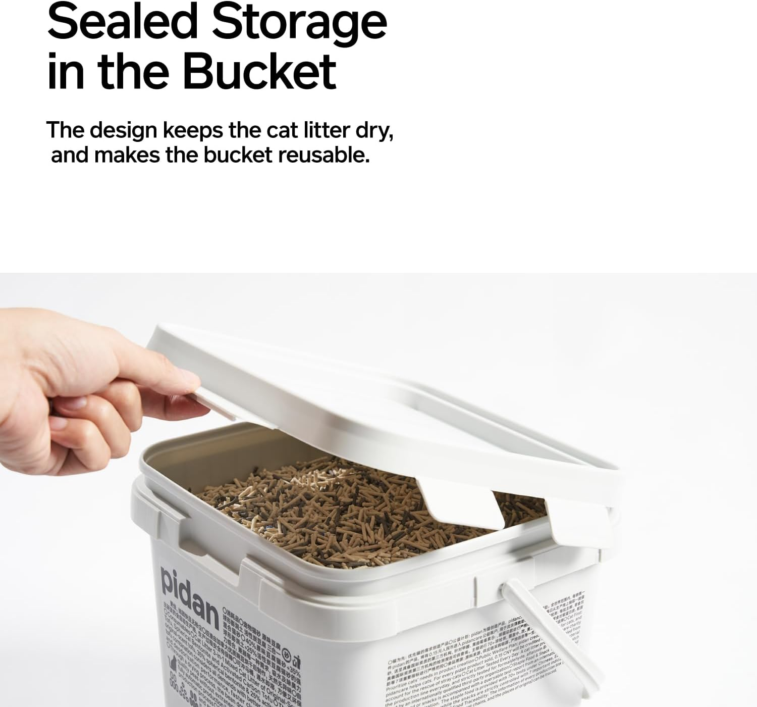 Pidan 3 in 1 Mix, 11.5 Lbs (5.2 Kg), Bucket Type, Cat Sand, Cat and Cat, Deodorizer, Minerals, Bentonite, Okara, Stiff, Light, Toilet, Odor, OFT Toilet Set, Mess Resistant, Hard, Odor, Cheap image number 5