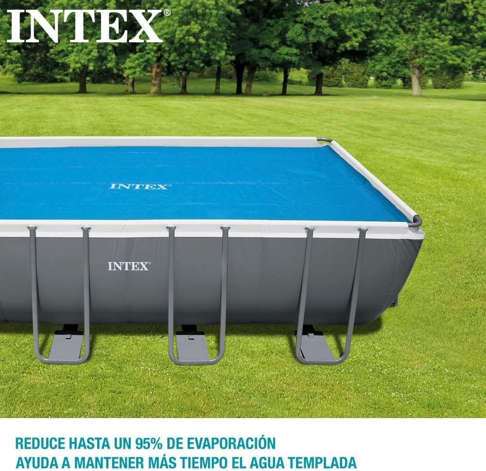 Intex 5.49M X 2.74M above Ground Square Solar Outdoor Pool Protective Cover Set