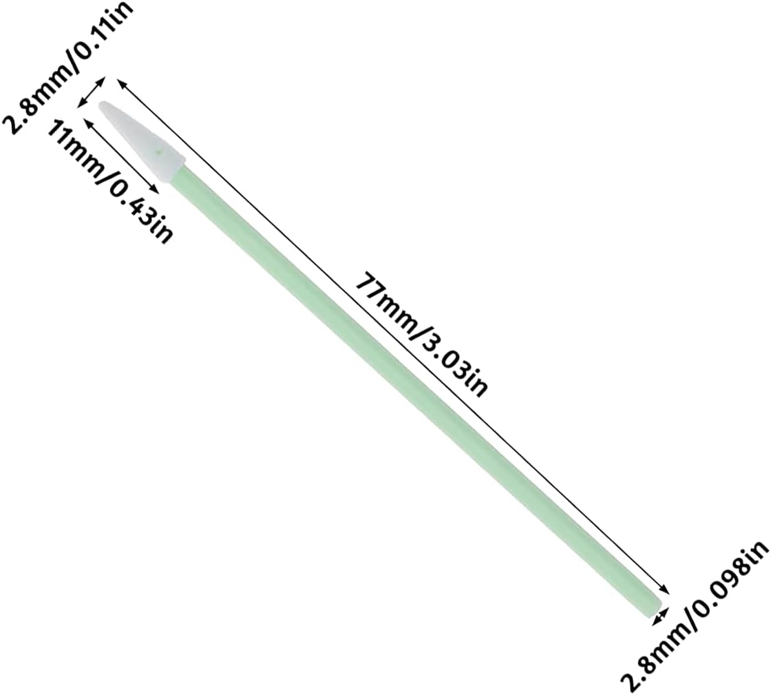 Pointed Tip Sponge Foam Swabs, 200 Pcs for Electronic Cleaning and Detail Processing, 77 Mm (3.03 Inch), Compatible with Inkjet Printers Cameras Lenses &ndash; Haheihei image number 3